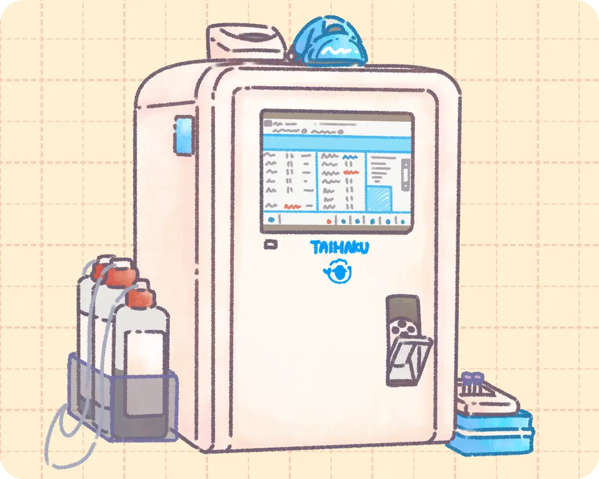 自動血球計・<br class="u-hidden__min-sm">血清CRP測定器